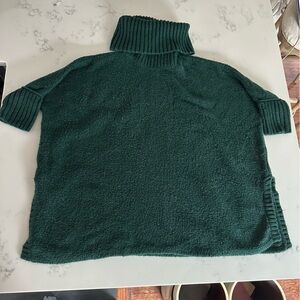 Lou & Grey Loft Green Oversized Poncho Sweater Size S- C34